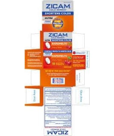 Zicam Ultra Rapidmelts Cherry 18ct - Fast-Acting Cold Relief - Buy Online on GoSupps.com
