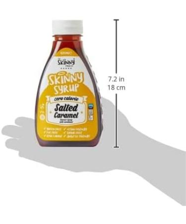 The Skinny Foods Twin Pack Salted Caramel & Vanilla Flavoured Dessert Topping Syrup Sugar Free Zero Calories - Buy Online on GoSupps.com