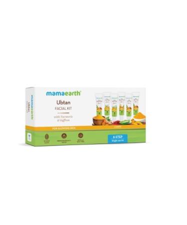 mama.earth facial kit mama.earth face wash Ubtan Facial Kit with Turmeric & Saffron for Glowing Skin - 60 g