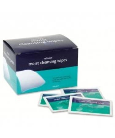 Reliwipe Moist Saline Cleansing Wipes Sterile (Pack of 100) (RL745)