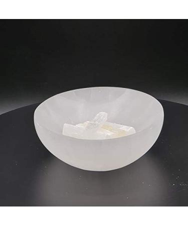 Selenite Ritual Bowl - 14 cm | Spiritual Energy Cleansing & Healing - Buy Online on GoSupps.com