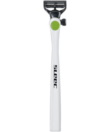 Buy Sleec Razor Body Sports Trazor - High-Quality German Razor for Face Legs & Back | Adjustable 25-40 cm Handle | 4x 5 Blades - White/Green - Buy Online on GoSupps.com