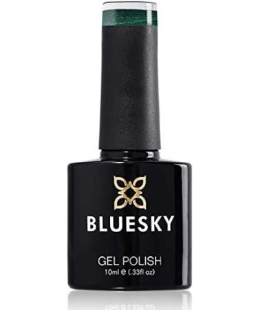 Bluesky Gel Nail Polish Dark Green Sparkle 80541 Dark Dark Green Glitter Green Long Lasting Chip Resistant 10 ml (Requires Curing Under UV LED Lamp) - Buy Online on GoSupps.com