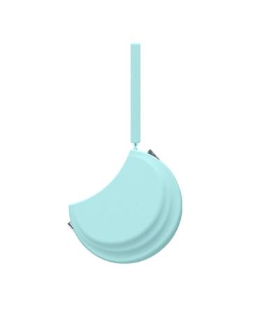 Qronces orthodontic retainer case made of soft silicone mouth protection covers portable prosthesis holder shell brisk case for office portable retainer holder travel case retainer blue