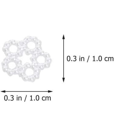 Beavorty 1 pearl nail accessories cross charms for nails pearl powder for nails pearls pearl manicure charms nail charms nail art decoration nail art decors 3d super flash white gem abs - Buy Online on GoSupps.com