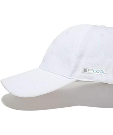BUILTCOOL Mesh Cooling Baseball Hat - White, One Size - Ideal for Running, Tennis, Golf - Moisture Wicking Ball Cap for Hot Weather - Buy Online on GoSupps.com