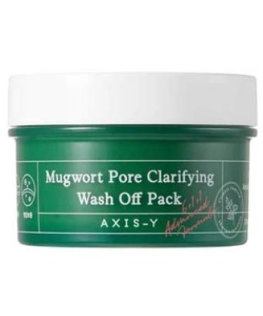 AXIS-Y Mugwort Pore Clarifying Wash Off Pack 3.38fl.oz. | Face Moisturizes Oil Control Pore Reducer for Acne Blackheads and Oily Skin Natural Skincare for Women Men - Tightens Skin for A Healthier Complexion