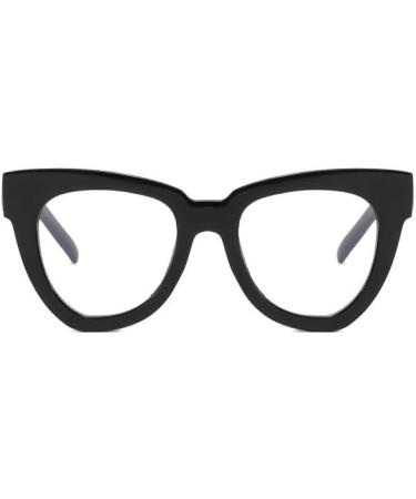 Fuqinqingoz Oversized Cat Eyes Anti-Blue Light Reading Glasses - Stylish +100 Black Computer Glasses for Eye Protection - Buy Online on GoSupps.com