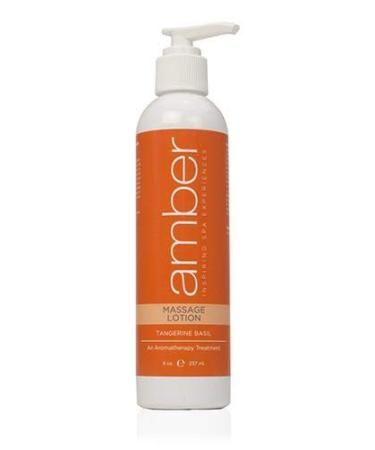 Amber Massage & Body Tangerine Basil Massage Lotion 8 oz
