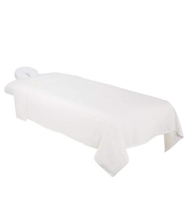 ForPro Premium Flannel 3-Piece Massage Sheet Set in White - Ideal for Massage Tables - Buy Online on GoSupps.com