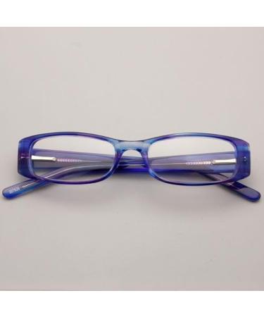 Fuqinqingoz Classic blue light blocking reading glasses clear view presbyopia glasses small computer readers flat light levels (color: blue size: +0.00) +0.00 Blue