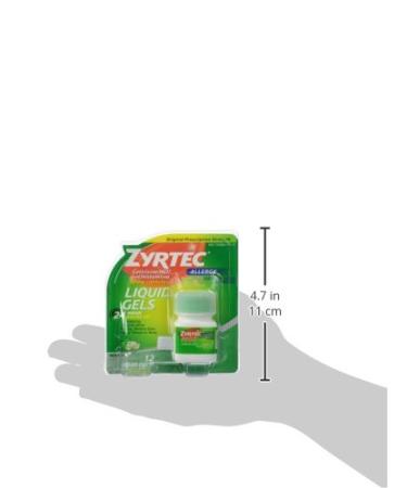 Zyrtec Allergy 24 Hour 10 mg Liquid Gels- 12 ct - Buy Online on GoSupps.com