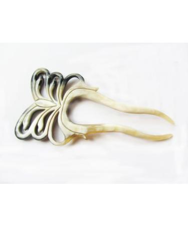 Marycrafts Multicoloured Butterfly Hairpin & Hair Sticks - Buffalo Horn Hair Accessories for Stunning Styles - Buy Online on GoSupps.com