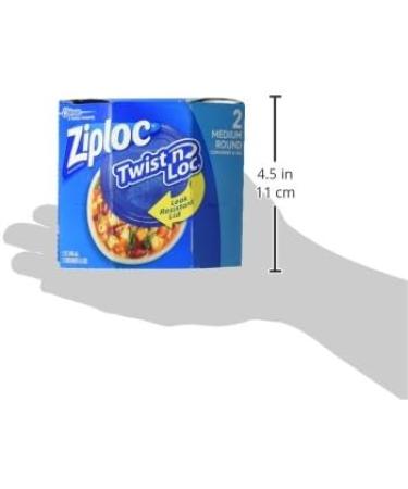 Ziploc Twist 'n Loc Medium Round Containers - Pack of 2 | Food & Travel Storage | Dishwasher Safe - Buy Online on GoSupps.com