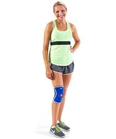 Black Mountain Neoprene Knee Brace - Medium, Blue | Knee Compression Sleeve - Buy Online on GoSupps.com