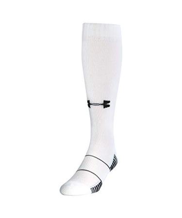 Under Armour Adult Team Over-The-Calf Socks 1-Pair White/Black Medium