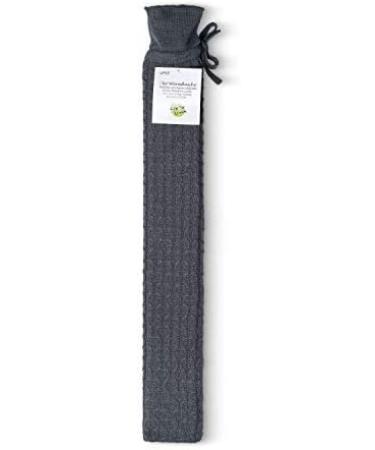UMOI Eco Tube Hot Water Bottle with Knitted Cover - Extra Long 77cm x 13cm BS1970:2012 Certified (Dark Grey) - International Shipping Available - Buy Online on GoSupps.com