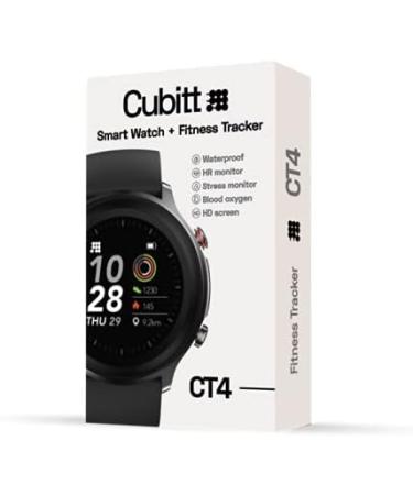 Cubitt CT4 Smart Watch Fitness Tracker - 1.28 TFT-LCD Color Touch Screen, IP68 Waterproof, Blood Oxygen/Heart Rate Monitor, Step Counter - 14 Sports Modes for Men and Women (Black) - Buy Online on GoSupps.com