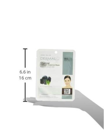 DERMAL Charcoal Collagen Essence Mask Pack (Pack of 5) - Hydrating & Revitalizing Face Masks for Radiant Skin - Ideal for All Skin Types - Buy Online on GoSupps.com