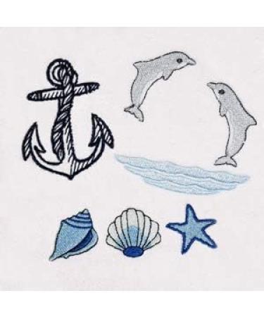 Luxury Ocean Themed Dolphins Fingertip Towels - 6-Piece Set 12x20 Inches - Buy Online on GoSupps.com