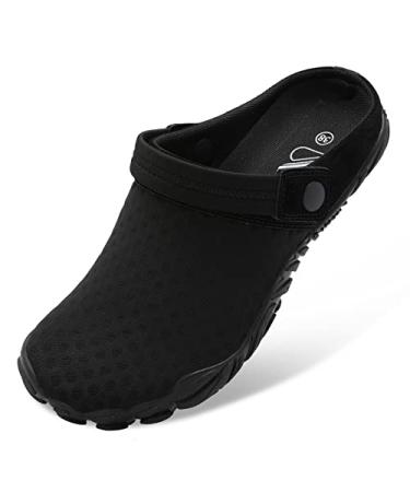 Besroad Outdoor Hiking Slip on Sandals Sports Water Shoes Fashion Sneakers Slippers Classic Clogs for Women Men 8 Women/6.5 Men Black