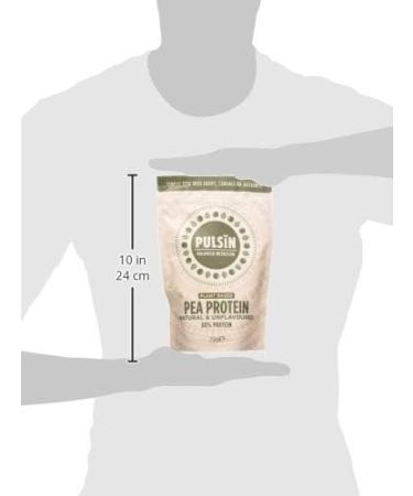 Pulsin Unflavoured Vegan Pea Protein Powder 250g - 8.0g Protein, 0g Carbs, 41 Kcals Per Serving - Gluten Free, Palm Oil Free, Dairy Free - Buy Online on GoSupps.com