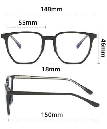 Fuqinqingoz Designer Computer Reading Glasses - Anti-Blue Light & Eye Load - Large Flat Light Mirror (+0.00 Color: C3) - Buy Online on GoSupps.com