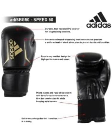 Buy adidas Speed 10 oz Boxing Gloves Black/Red | International Shipping Available - Buy Online on GoSupps.com