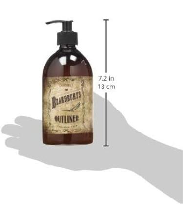 Beardburys Outliner | Transparent Beard & Mustache Shaving Gel. Shaving Cream with Aloe Vera and Vitamin C Ideal for Contour 500 ml - Buy Online on GoSupps.com