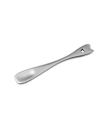 Heart-shaped cream spoon metal-eye cream mass layer balm-cream bottle spoon cosmetic dosing spoon skin care spoon (size: silver)