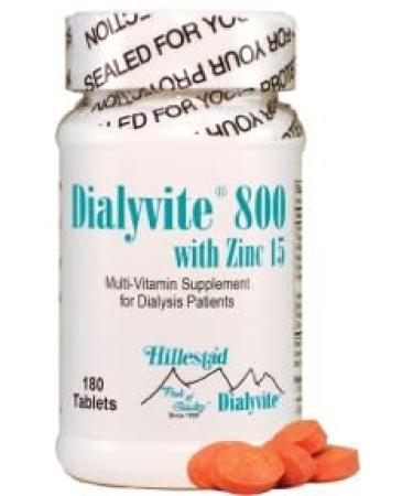 Dialyvite 800 with Zinc 15 mg. Value Bottle - 180 Tablets