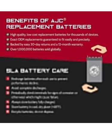AJC Battery for ADT BHS 4000A - 12V 7Ah Alarm Battery | International Shipping Available - Buy Online on GoSupps.com