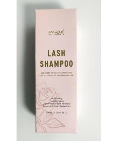 100ml Eyelash Shampoo with Brush - Salon Quality Foam Cleaner for Eyelash Extensions | Emeda Lash Shampoo for Home Use - Buy Online on GoSupps.com
