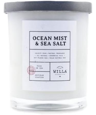 Willa Ocean Mist & Sea Salt Candle - All Natural Soy Wax Made in USA | Luxury Aromatherapy Gift for Home & Spa - 9oz - Buy Online on GoSupps.com