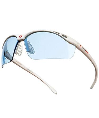 GEARBOX Vision Black Frame Eyewear with Hard Case White Blue