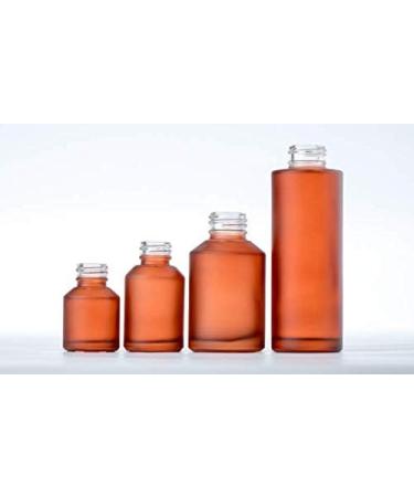 2PCS 100ML/3.4oz Empty Amber Frosted Glass Lotion Pump Bottle Jars with Black Pump Top Cosmetic Makeup Packing Storage Container Dispenser for Essential Oil Emulsion Essence Toiletries Toner Liquid - Buy Online on GoSupps.com