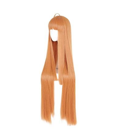 Anime Persona 5 Futaba Sakura Orange Wig - Long Straight Heat Resistant Cosplay Wig for Women - Buy Online on GoSupps.com