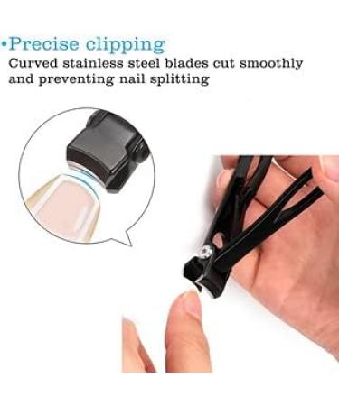 Nail Clippers Set 16mm Wide Large Jaw Opening with Nail File for Thick Nail Stainless Steel Black Fingernail and Toenail Nipper Cutter Podiatry Trimmer Pedicure Manicure Kit - Buy Online on GoSupps.com