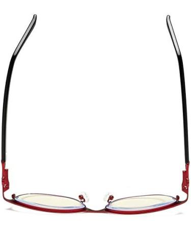 Eyekepper Blue Light Filtering Computer Reading Glasses for Women - Stylish Red Cateye Oval Design +0.50 Magnification - Buy Online on GoSupps.com