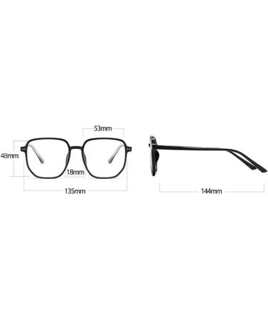 Buy Oversized Square Reading Glasses - Vintage Computer Readers with Anti Blue Light & Glare Protection | +0.50 C3 - Buy Online on GoSupps.com