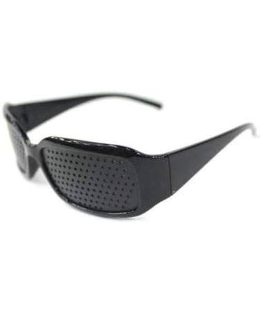 Pinhole Glasses for Eye Training | Black Mesh Glasses with Foldable Temples - Relaxation & Vision Improvement - Buy Online on GoSupps.com