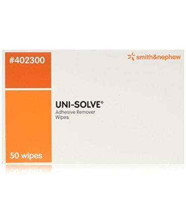 Uni-Solve Adhesive Remover Wipes - Box of 50 - Pack of 2