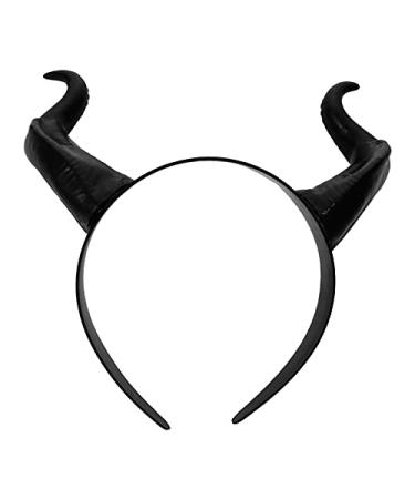 Beaupretty Horn Hair Hoop Black Devil Horns Headband Cosplay Horn Hair Band Christmas Easter Hair Hoop Ox Horn Hair Accessories for Dress Up Party Halloween