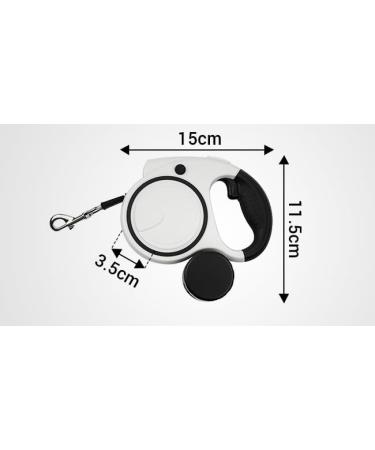 Ultra White Extendable Dog Lead with LED Light & Waste Bag Holder - 5m Retractable Leash for Large Dogs - Reflective & Strong Training Lead for Small, Medium, and Large Dogs - Buy Online on GoSupps.com