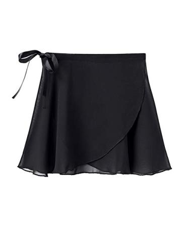 Stelle Ballet/Dance Chiffon Wrap Skirt for Toddler/Girls/Women Medium Black (Adjustable Tie)