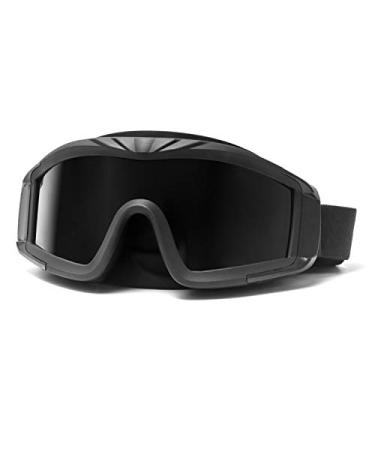 QWORK Outdoor Sports Military Airsoft Tactical Goggles with 3 Interchangable Lens, for Riding, Black - Buy Online on GoSupps.com