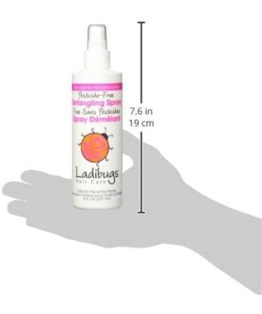 Ladibugs Detangler Spray 8oz - Best Kids Hair Detangling & Lice Deterrent | Leave-in Conditioner | Sulfate-Free & Natural | Made in USA - Buy Online on GoSupps.com