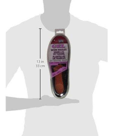 JOB SITE Therapeutic Massaging Gel Insoles for Women 6-11 | Comfort & Support Fight Fatigue Sweat & Odor | Trim to Fit Multicolor - Buy Online on GoSupps.com