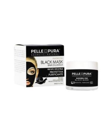 pelle pura cosmetici naturali Pure Skin Face Black Mask Snail Slime Protection Mask 50 ml