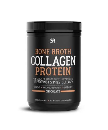 Sports Research Bone Broth Collagen Protein Chocolate 1.06 lb (480 g)